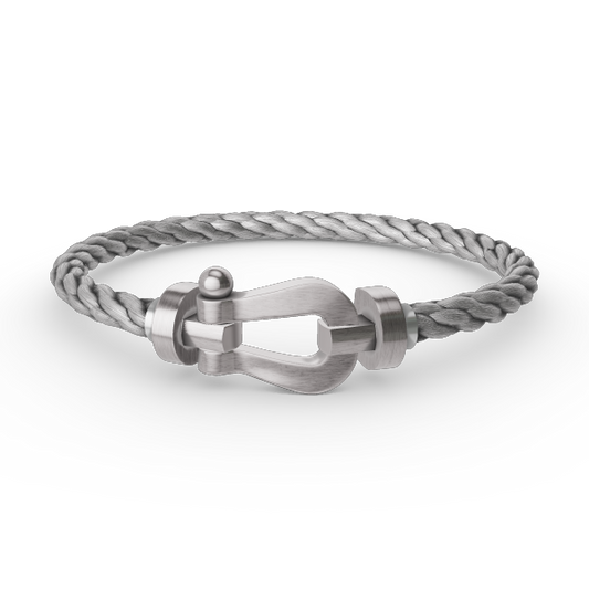 [⭐Mirelle]FORCE LARGE HORSESHOE NO DIAMOND BRACELET SILVER