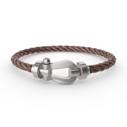 [⭐Mirelle]FORCE LARGE HORSESHOE NO DIAMOND BRACELET SILVER