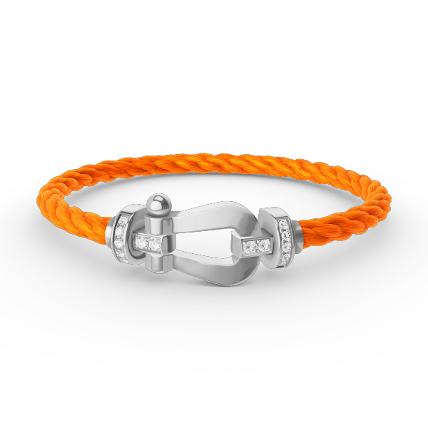 [⭐Mirelle]FORCE LARGE HORSESHOE HALF DIAMOND BRACELET SILVER