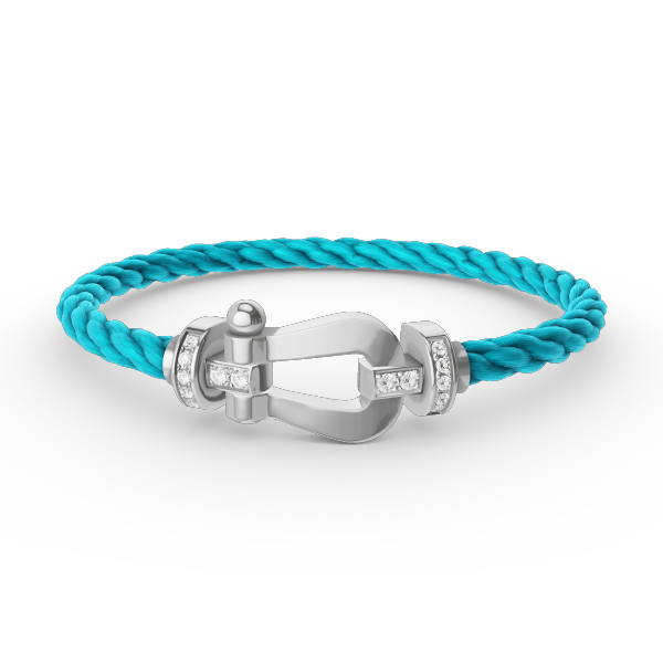 [⭐Mirelle]FORCE LARGE HORSESHOE HALF DIAMOND BRACELET SILVER
