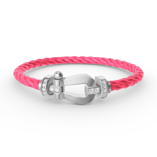 [⭐Mirelle]FORCE LARGE HORSESHOE HALF DIAMOND BRACELET SILVER