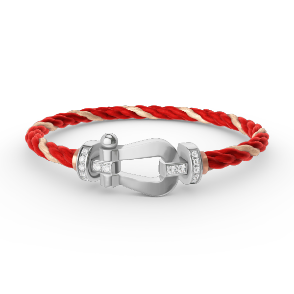 [⭐Mirelle]FORCE LARGE HORSESHOE HALF DIAMOND BRACELET SILVER