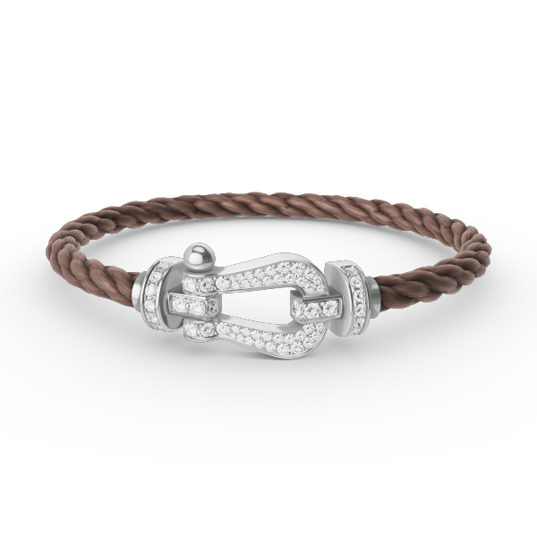 [⭐Mirelle]FORCE LARGE HORSESHOE FULL DIAMOND BRACELET SILVER