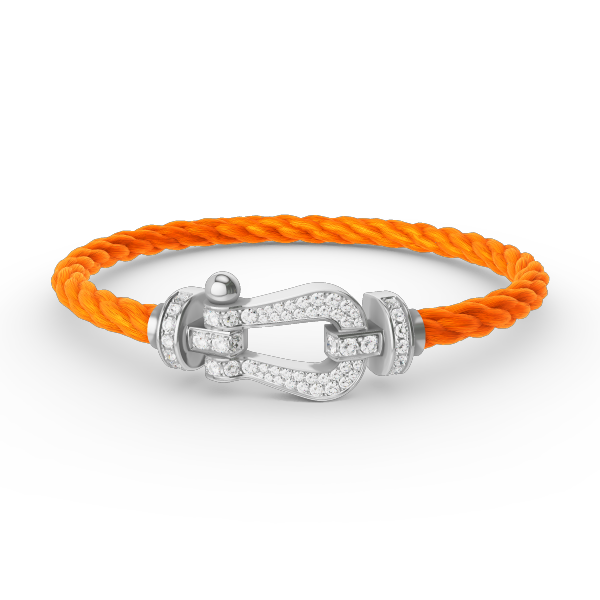[⭐Mirelle]FORCE LARGE HORSESHOE FULL DIAMOND BRACELET SILVER