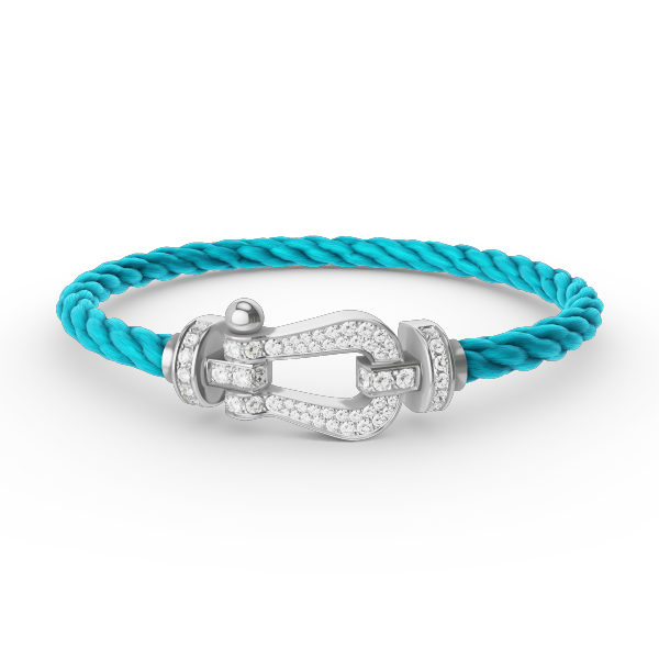 [⭐Mirelle]FORCE LARGE HORSESHOE FULL DIAMOND BRACELET SILVER