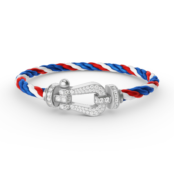 [⭐Mirelle]FORCE LARGE HORSESHOE FULL DIAMOND BRACELET SILVER