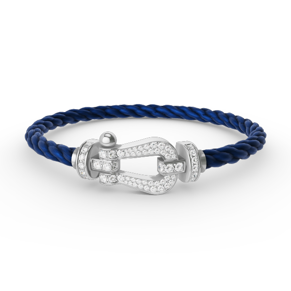 [⭐Mirelle]FORCE LARGE HORSESHOE FULL DIAMOND BRACELET SILVER