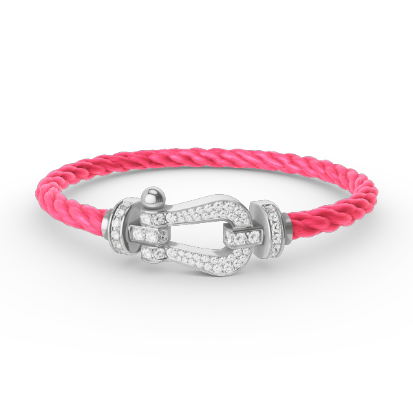 [⭐Mirelle]FORCE LARGE HORSESHOE FULL DIAMOND BRACELET SILVER