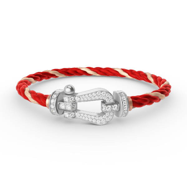 [⭐Mirelle]FORCE LARGE HORSESHOE FULL DIAMOND BRACELET SILVER