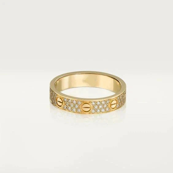 [⭐Mirelle]LOVE RING 3.6MM DIAMOND PAVED
