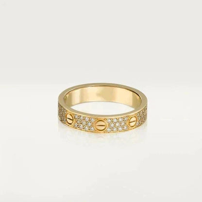 [⭐Mirelle]LOVE RING 3.6MM DIAMOND PAVED