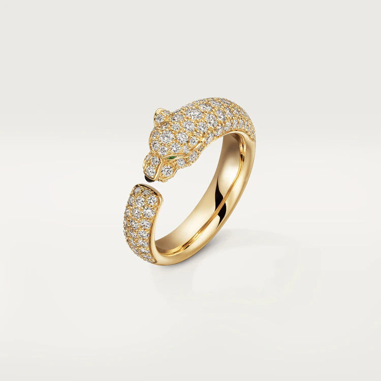 [⭐Mirelle]PANTHERE PINK GOLD DIAMOND RING