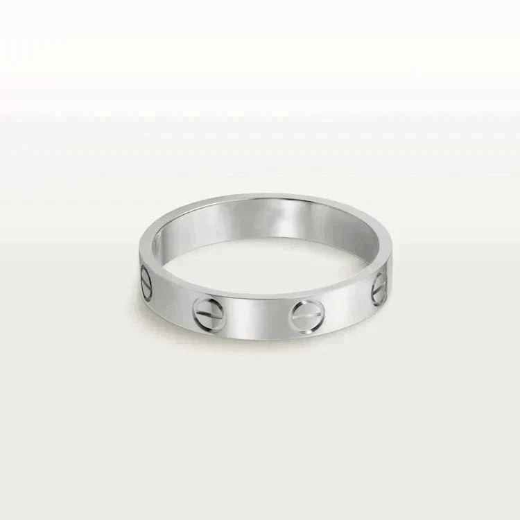 [⭐Mirelle]LOVE RING 4MM 1 DIAMOND SILVER