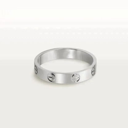 [⭐Mirelle]LOVE RING 4MM 1 DIAMOND SILVER