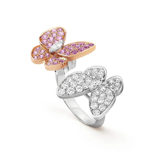 [⭐Mirelle]TWIN BUTTERFLY DIAMOND RING