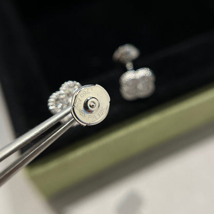 [⭐Mirelle]CLOVER MINI DIAMOND STUD EARRINGS