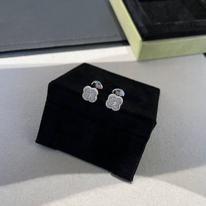 [⭐Mirelle]CLOVER MINI DIAMOND STUD EARRINGS