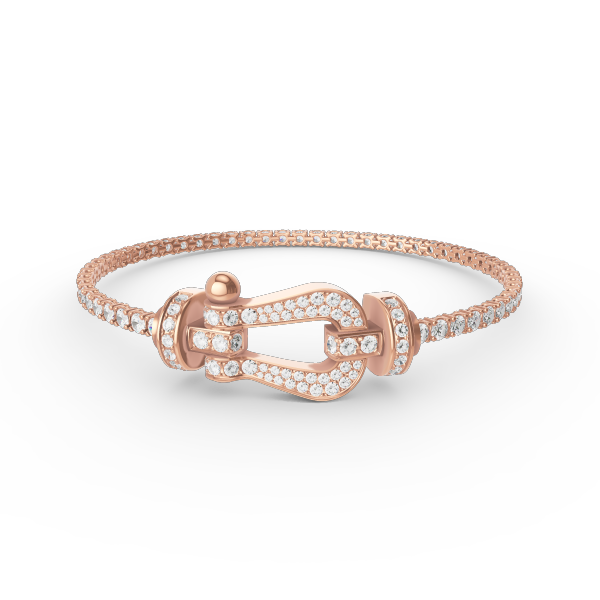 [⭐Mirelle]FORCE  LARGE HORSESHOE FULL DIAMOND TENNIS BRACELET