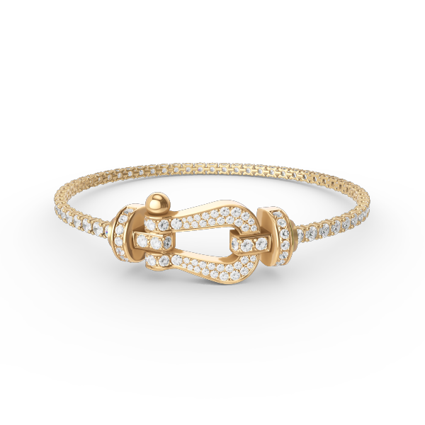 [⭐Mirelle]FORCE  LARGE HORSESHOE FULL DIAMOND TENNIS BRACELET