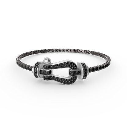 [⭐Mirelle]FORCE  LARGE HORSESHOE FULL DIAMOND TENNIS BRACELET